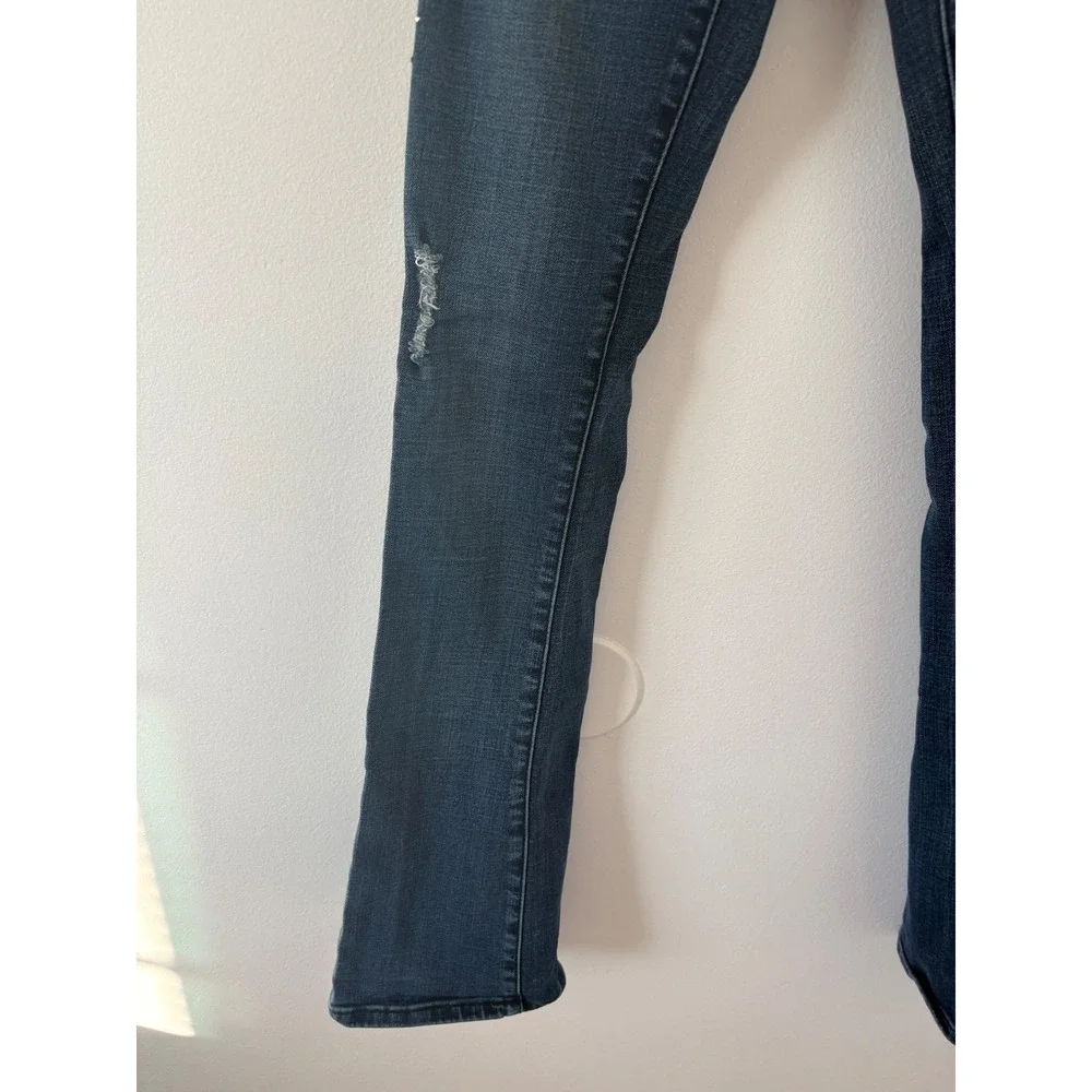Women's Juniors Hint Distressed Rhinestone Slim Fit Jeans – Size 0/25 - Picture 3 of 7